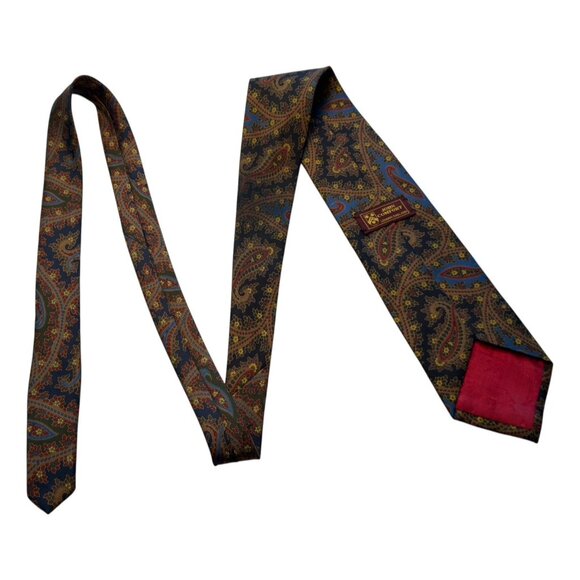 Vintage John Comfort London England for Hassis Newtown Square PA Silk Tie - Picture 3 of 7